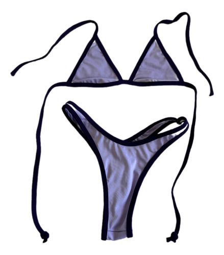 Bikini Malla Mujer Traje De Baño Con Colaless Tirasregulable Lila S (85)