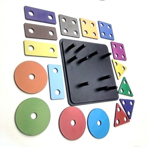 Imagem 5 de 5 de Brinquedo Educativo Pedagógico Montessori Formas Geométricas