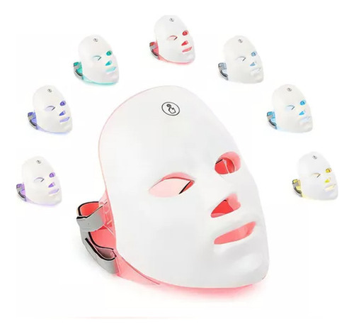 Máscara Led De 7 Colores, Tratamiento Facial, Terapia Led. Z