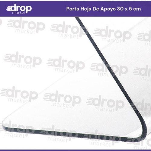 Imagen 4 de 10 de Porta Nombres Porta Hojas Apoyo Tipo Acrílico 30x05cm. X1u