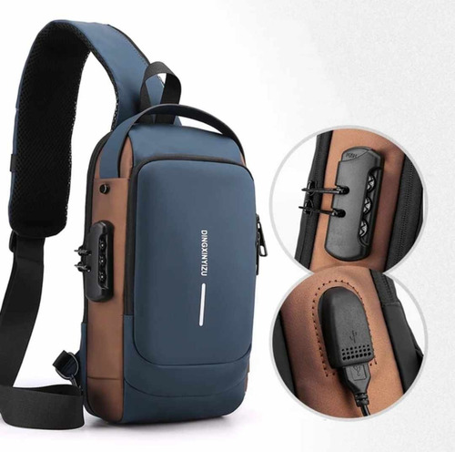 Pechera Alta Calidad 2023 De Hombre Con Candado Y Usb Morral