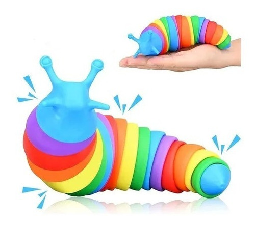 Fidget Antiestres Gusano Oruga Articulado Finger Slug 14cm