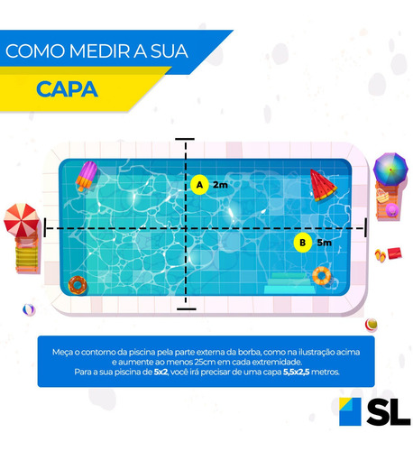 Imagem 6 de 6 de Capa De Piscina Cobertura Resistente 300sl Micra 6x3 Mts