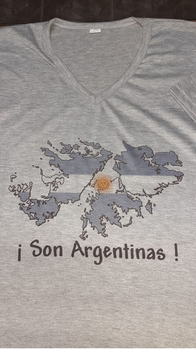 Remera Las Malvinas Son Argentinas Talles Especiales