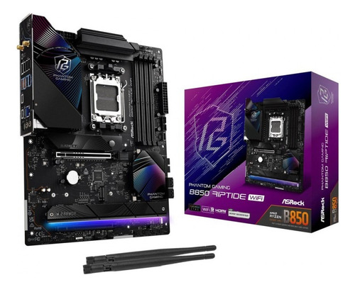Placa Madre Asrock B850 Riptide Wifi Amd Am5 Color Negro