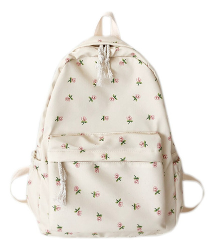 Mochila Moderna Con Estampado Floral Para Mujer, Diseño De F