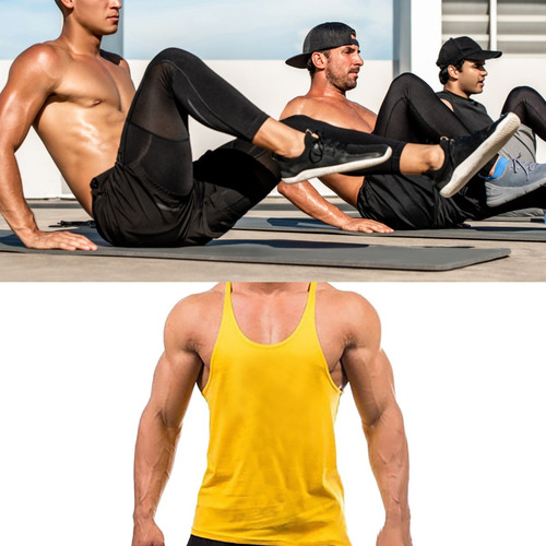 Playera Para Hombre Gym Camiseta Sin Estampado