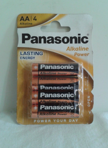 Pilas Baterias Alkaline Panasonic Aa Paquete De 4 Uds
