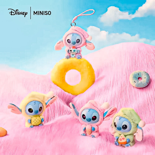 Labubu Oso Peluche Sorpresa 15 Cm Índigo Llavero Sorpresa Stitch