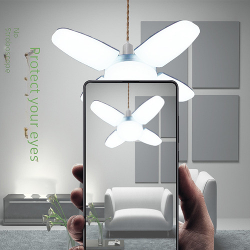 Luz Blanca Positiva E27 6400k 60w Voltaje Amplio Plegable