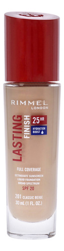 Base de maquillaje Rimmel London Lasting Finish, cobertura total