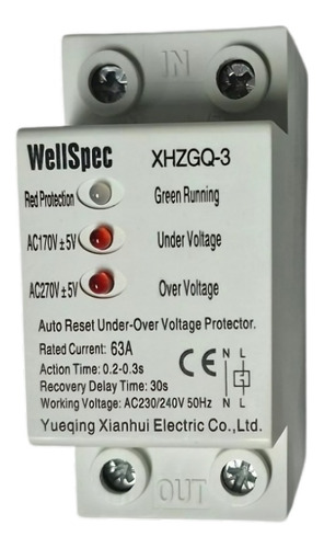 Protector De Voltaje 60 Amp 220v-240v 50/60hz