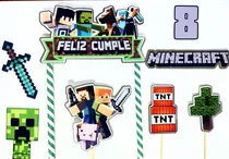 Comprar Decorativo Torta Minecraft, Decoracion Minecraft Torta
