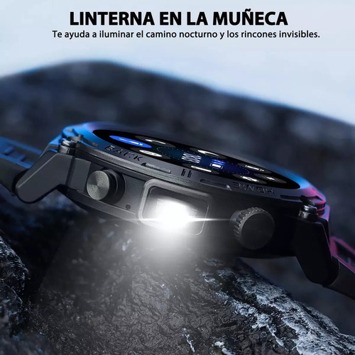 Eigiis Ke3 Smart Watch Lanterna Tática Com Duplo N