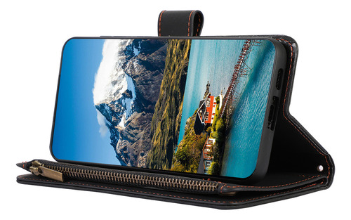 Funda Para Oppo Reno11 5g, Oppo Realme12 Plus Grid, Ranura Para Tarjetas, Cremallera, Pulsera Tipo Cartera