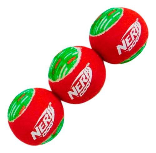 Perrito Set X3 Pelota Para Mascotas Juego Juguetes Nerf Dog