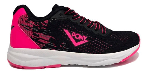 Zapatillas Pony Running Mujer Flame Ox Negro-rosa Cli 