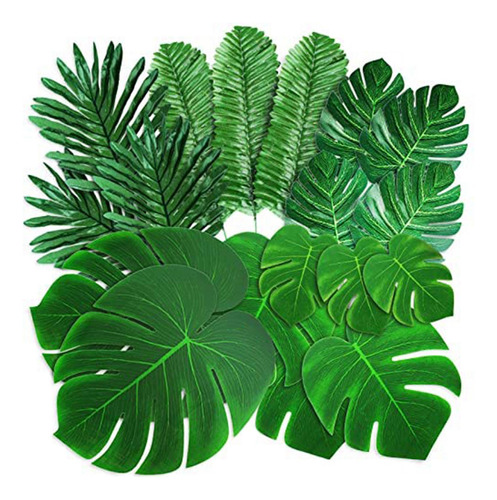 Folhas De Palmeira Tropicais Artificiais Monstera Green Palm