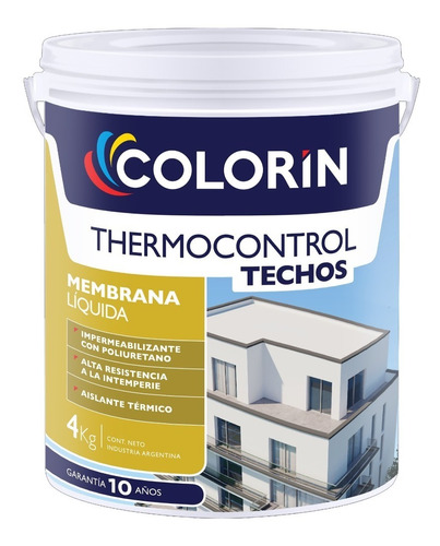 Thermocontrol Techos Membrana Liquida 20 Kg Colorin - Iacono