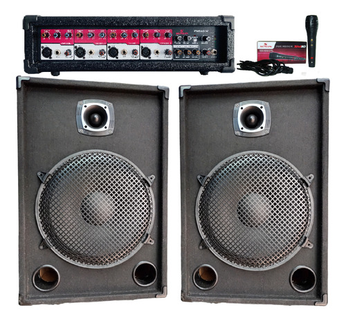 Combo 2 Bafles 15 500w/consola Senon Usb/buetooth/radio 1mic