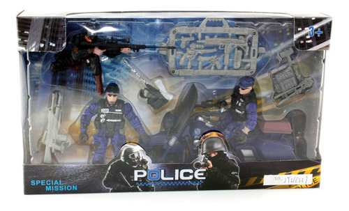 Playset Policia Chico Rifle Largo