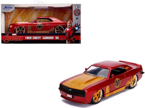 Chevrolet Camaro Ss 1969 Iron Man Avengers Marvel 1:32 Jada