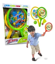 Comprar Juego De Paletas Tenis Y Badminton Raquetas Infantil 2en 1 Color Verde