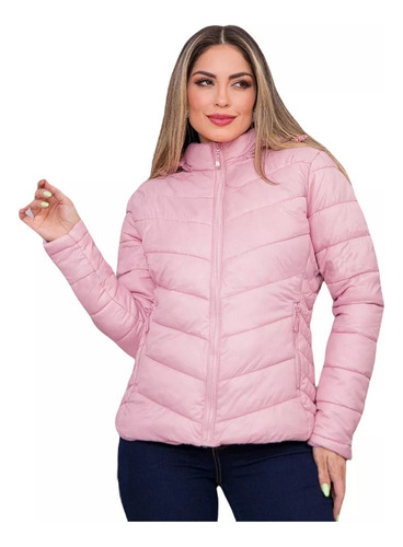 Chaqueta Acolchada Para Mujer Corta Abrigo Impermeable Para Viento Frío