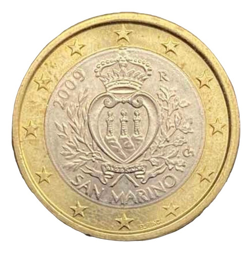 San Marino - 1 Euro - Año 2009 - Edificio - Km #485