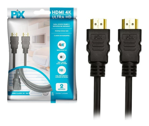 Cabo De Vídeo Hdmi (m) X Hdmi (m) 2m