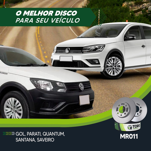 Par Disco Freio Ventilado 4 Furos Vw Gol Parati Santana