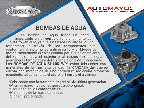 1-bomba Agua Shark Nissan Sentra 1.6l 4 Cil Turbo 17-20