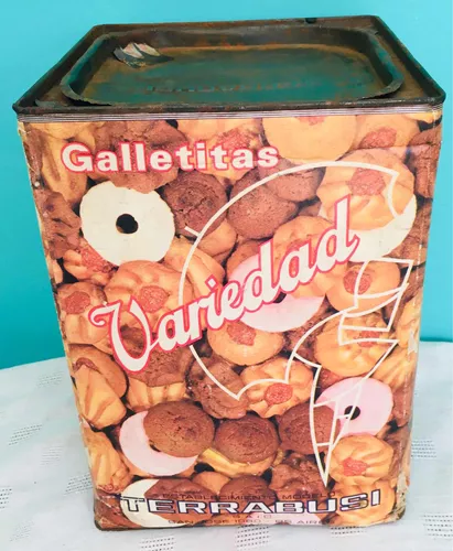 Lata Galletitas Retro Cereales Bh Cafetera Grande