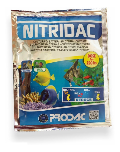 Colonia De Bacteria Agua Ciclado Pecera Prodac Nitridac 25ml