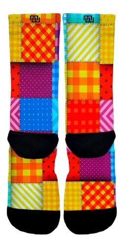 Imagem 3 de 3 de Meia Colorida - Festa Junina 7 - Dryfit - Meias Elite