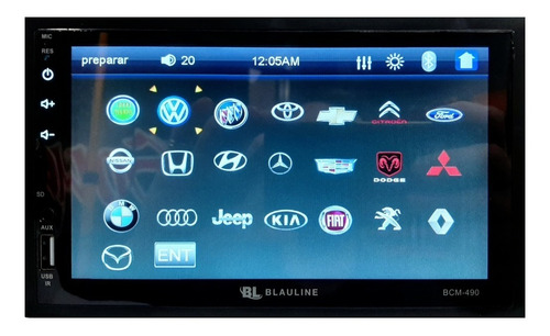 Imagen 3 de 8 de Estéreo Pantalla Doble Din Bluetooth Mirrorlink Usb + Cámara