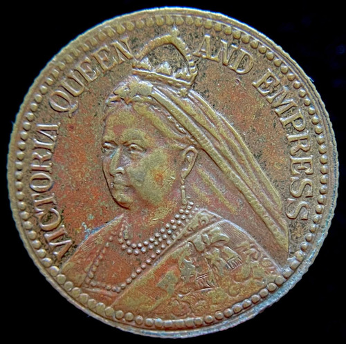 Medalla Gran Bretaña. Reina Victoria. Token 1902