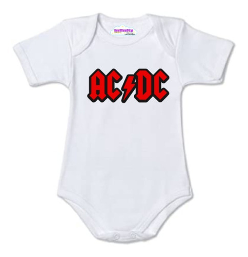 Body Bebé Pilucho Baby Rock Acdc Banda 100% Algodón