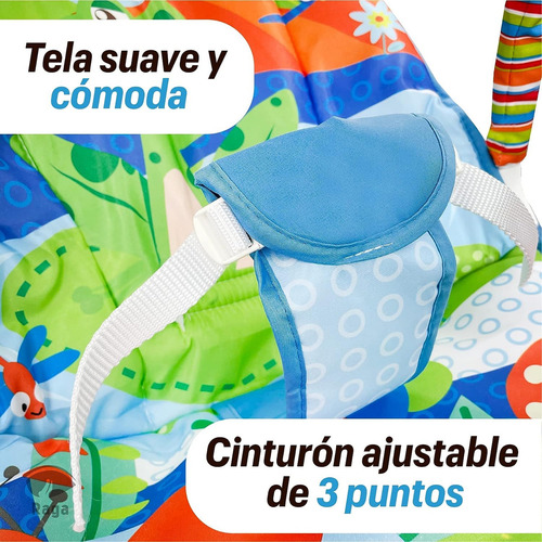 Silla mecedora para bebé Tiibaby Cartoon deluxe azul