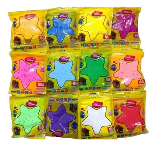 Pack 12 Masas Funny Gummy/ Goma Eva Moldeable 12 Colores