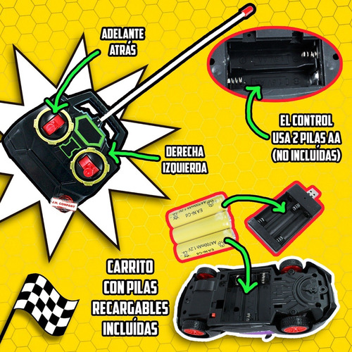 Imagen 3 de 9 de Auto De Carreras Juguete Vehiculo Control Remoto Rc Dy1599