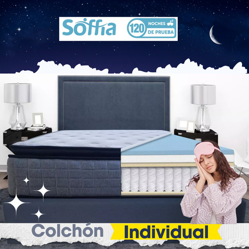 Colchon Individual Soffia Memory Foam Hibrido Ortopedico