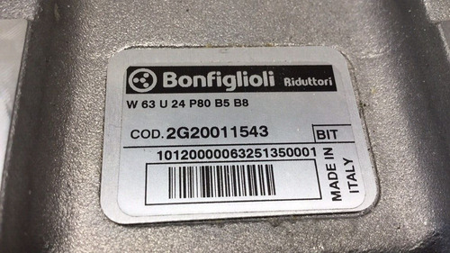 Bonfiglioli W63u-24-p80-b5-b8 Gear Box Reducer Ccb