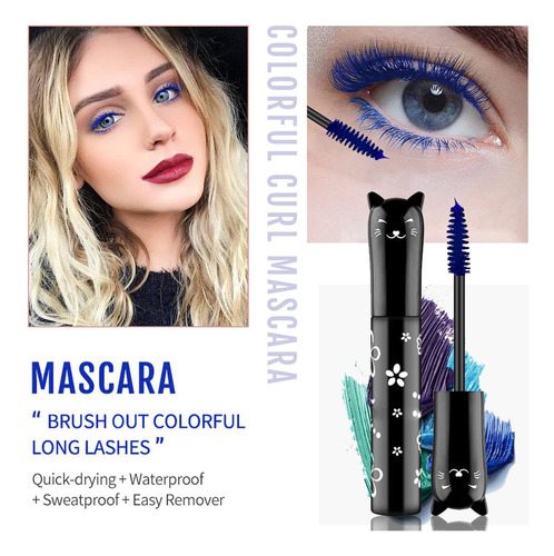 Conjunto De Rímel Alisesun Rainbow Color Waterproof 6 Unidad