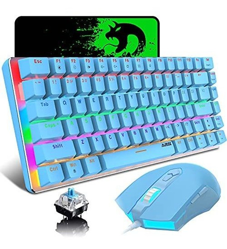 Juego De Teclado Mouse Combo Wired White Led Backlit 7nmjd