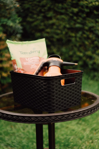 Imagen 8 de 10 de Caja Organizadora Símil Rattan Mediano Pack Por 3 Oferta!!!!