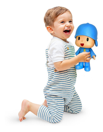 Imagem 5 de 7 de Boneco De Vinil Grande Pocoyo 28cm Articulado - Cardoso Toys