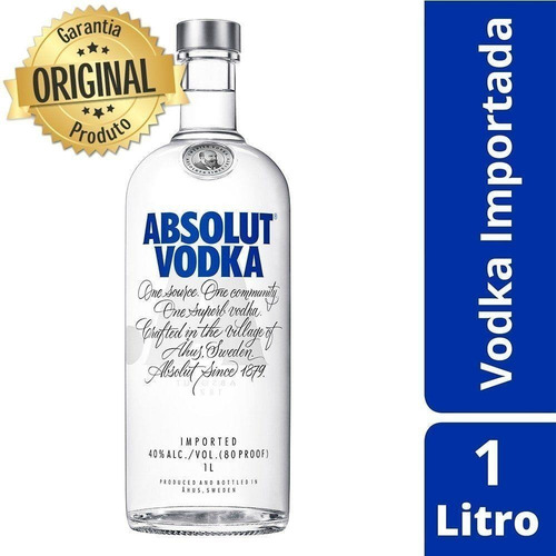 Vodka Absolut Original 750ml Kit 3 Unidade Original Promoção