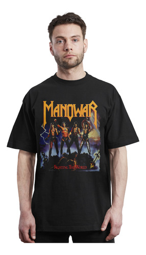 Manowar - Fighting The World - Heavy Metal - Polera