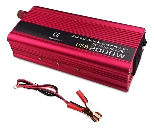 Inversor Covertidor Voltaje 2000w Batería 12 Volts A 220volt